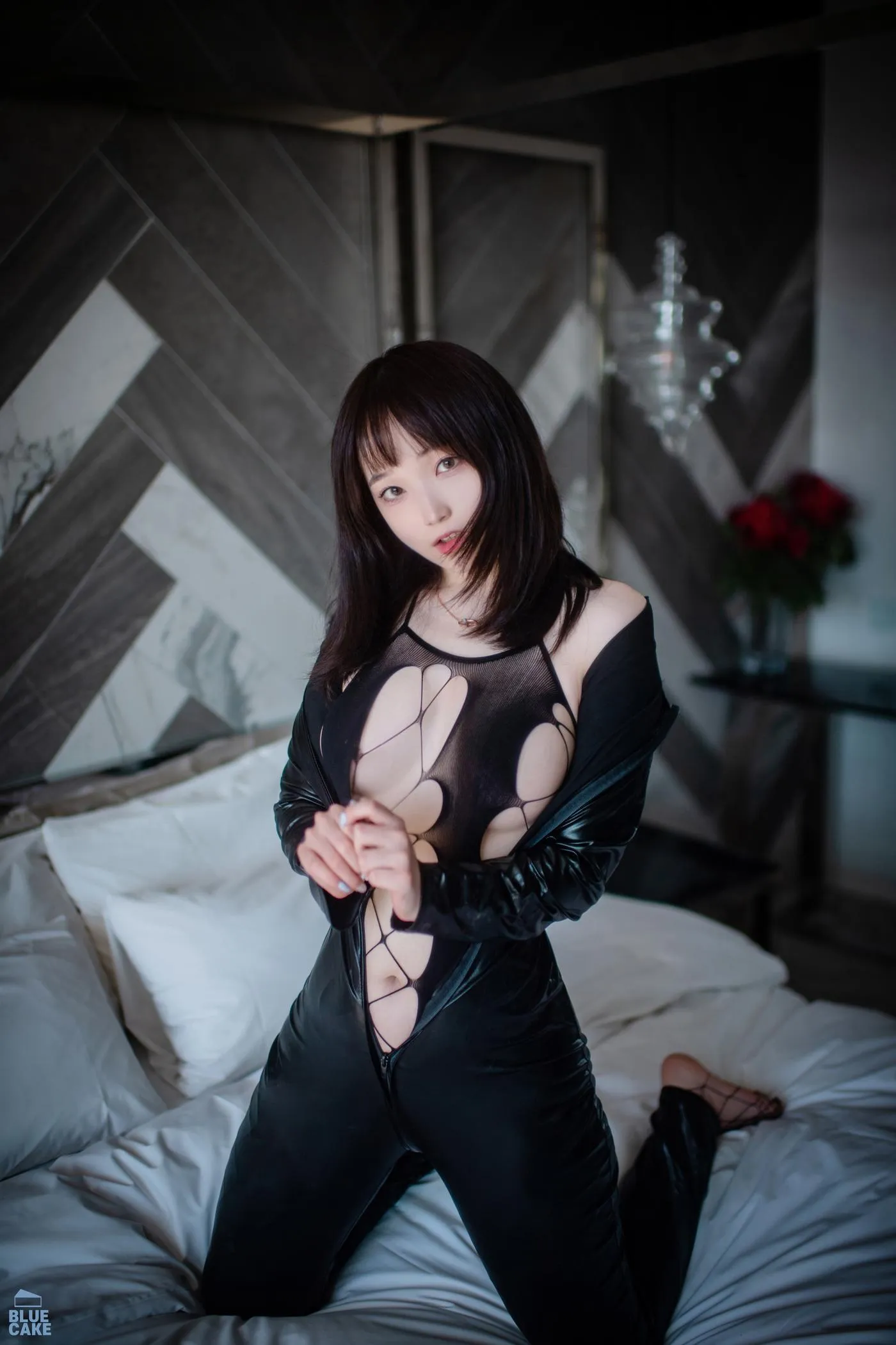 Bambi 밤비 – NO.109 [BLUECAKE] Black Mist MeshStocking [80P]插图9